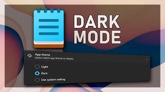 'Video thumbnail for Notepad - Enable or Disable Dark Mode Tutorial'