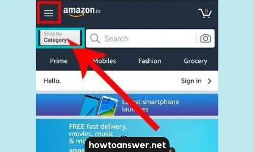 How to Change Country On Amazon App Step 1