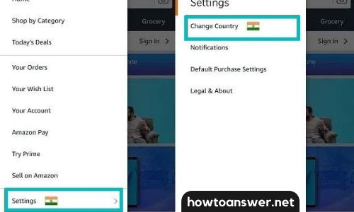 How to Change Country On Amazon App Step 2