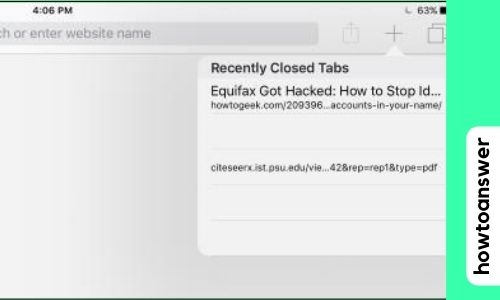 How to Reopen Closed Safari Tabs on iPad