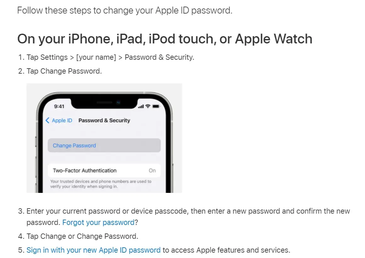 How to Change your Apple ID password 2022 2023