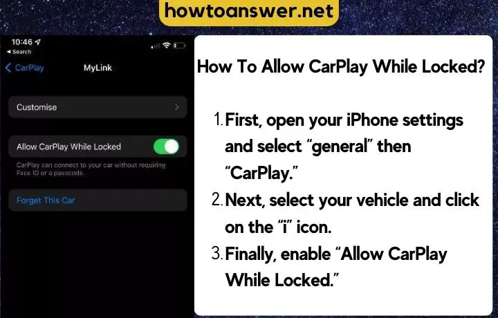 How To Allow CarPlay While Locked